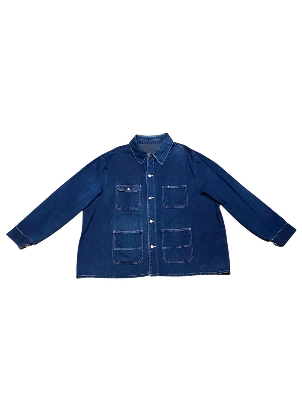 Vintage Pointer Denim Chore Coat Barn Jacket 4X 5X USA Workwear Streetwear - Picture 3 of 14